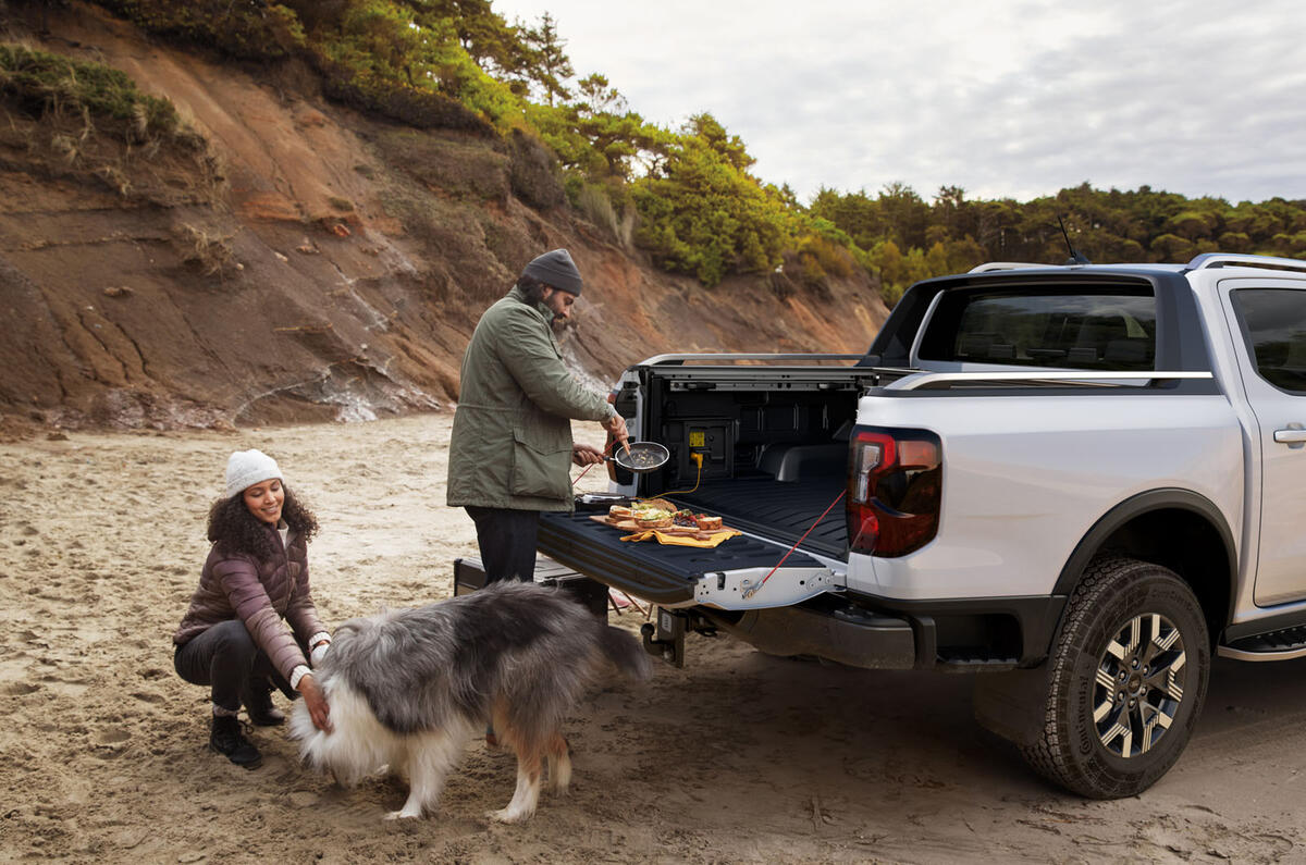 2023 Ford Ranger PHEV rear beach