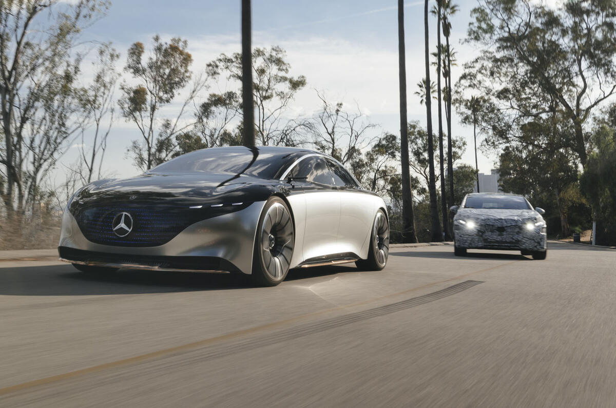 2021 Mercedes Benz Eqs Drops Disguise For Best Look Yet Autocar