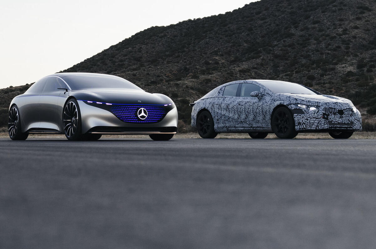 2021 Mercedes Benz Eqs Drops Disguise For Best Look Yet Autocar