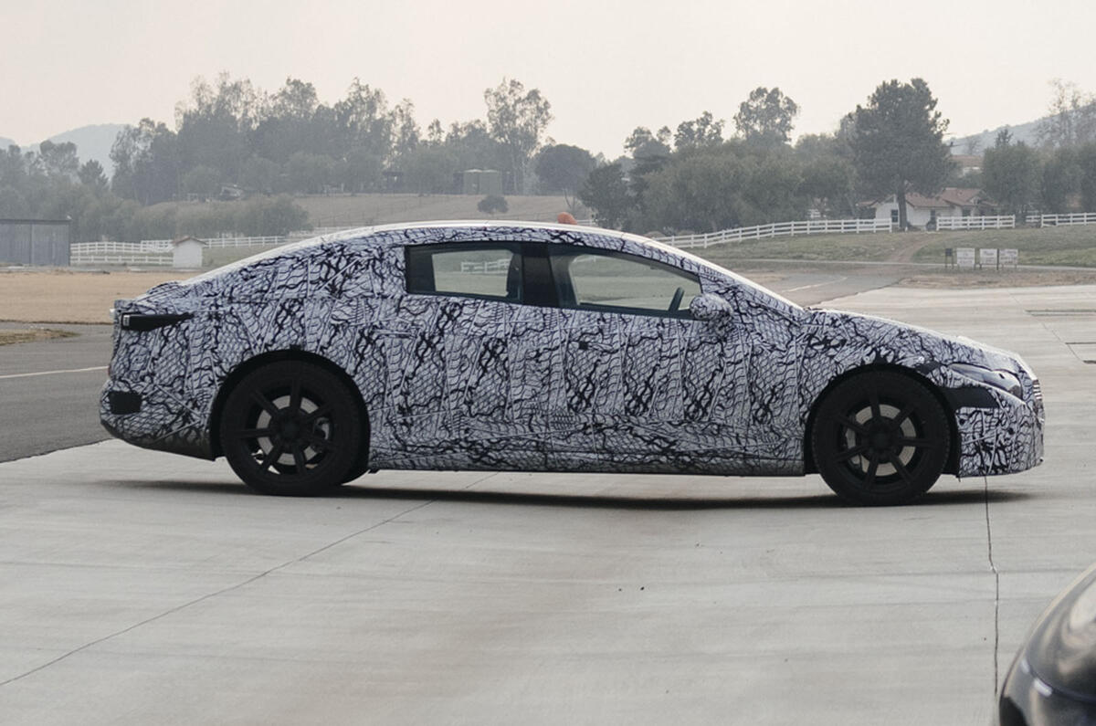 2021 Mercedes Benz Eqs Drops Disguise For Best Look Yet Autocar