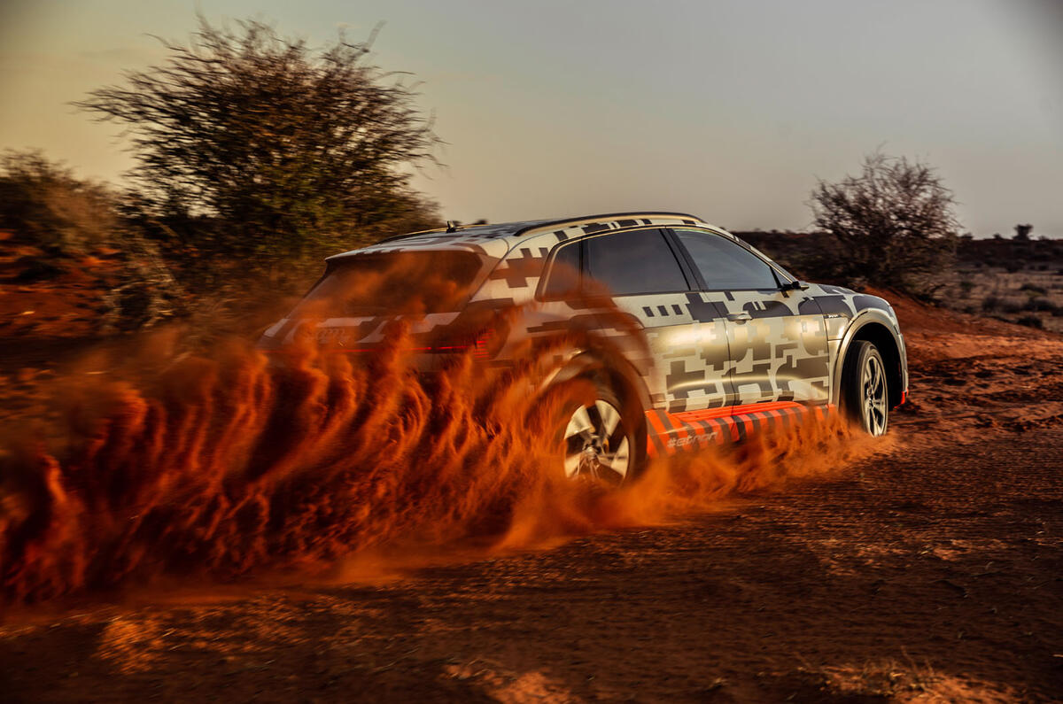 Audi e-Tron 2019 prototype first drive review - dustcloud