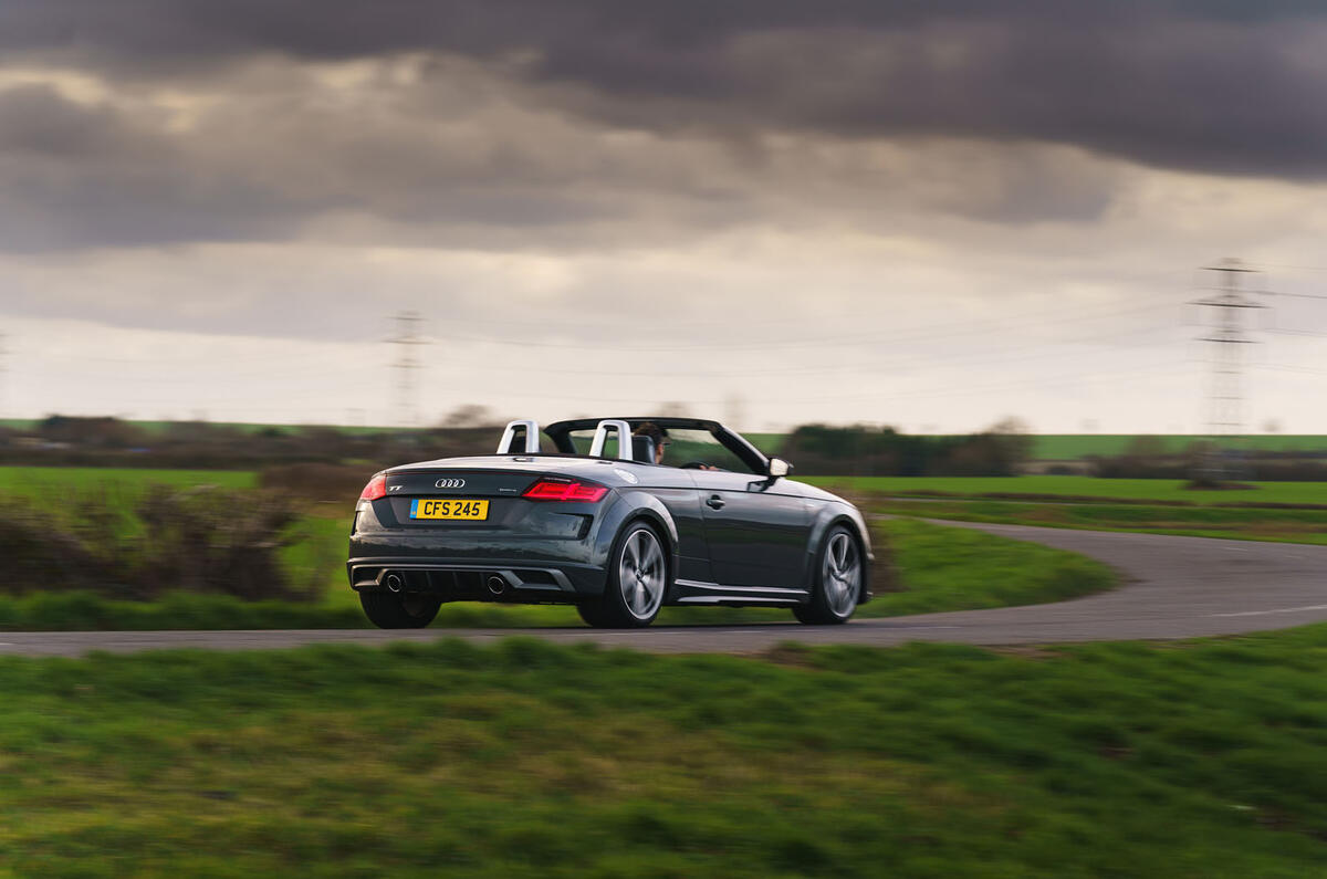 Audi TT Roadster 2019 UK first drive review - cornering rear