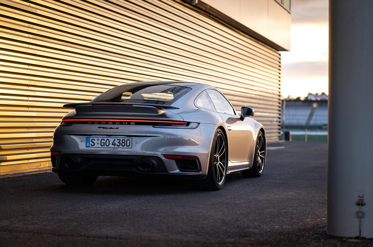 Porsche 911 Turbo S 2020 first drive review - static rear