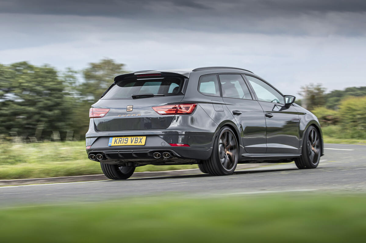 Seat Leon Cupra R ST Abt 2019 UK first drive review - on the road rear
