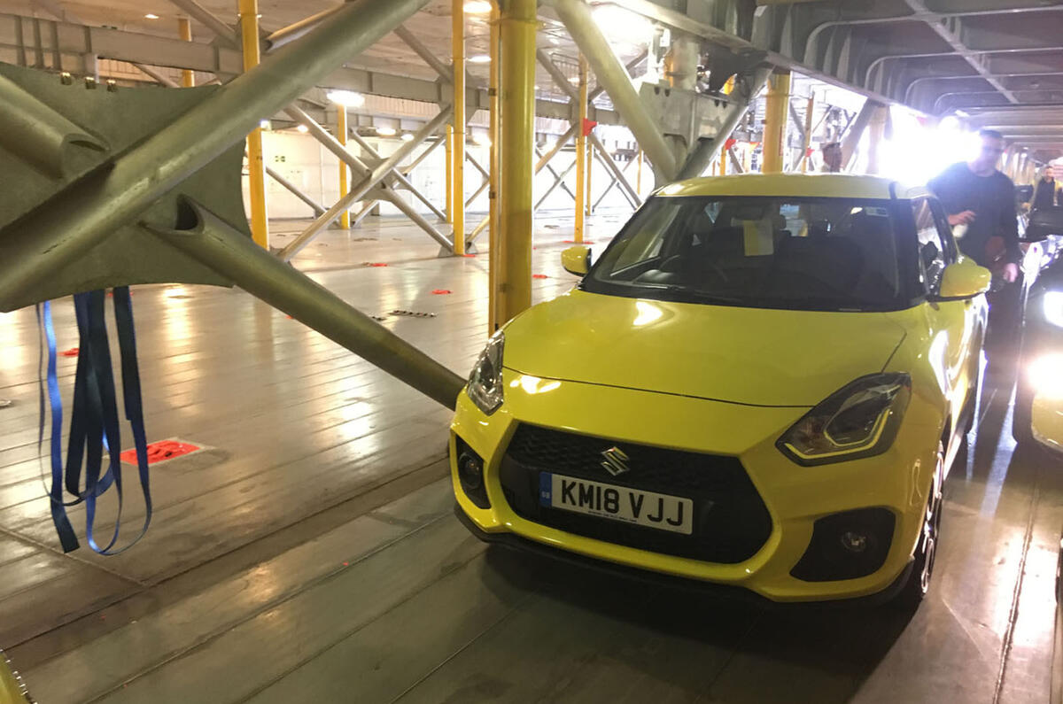 Suzuki Swift Sport 2018 long-term review inside ferry front