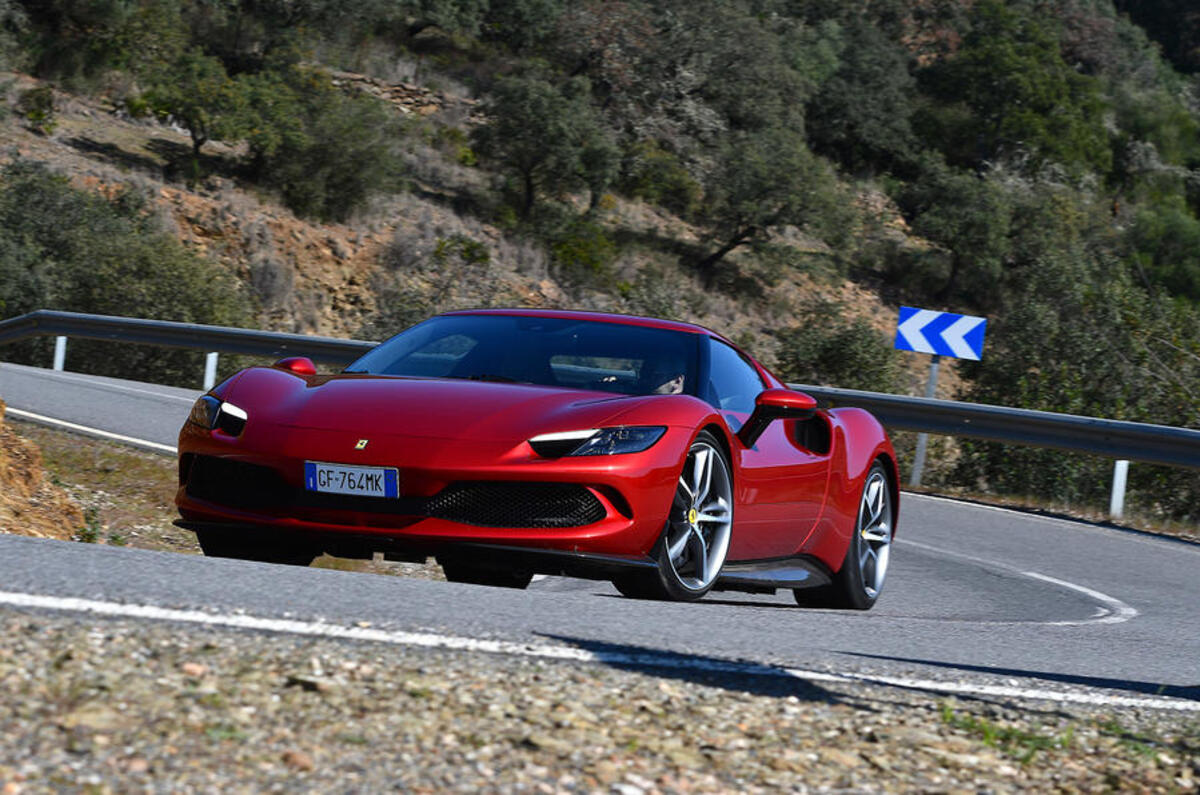 22 ferrari 296 gtb 2022 first drive review cornering front