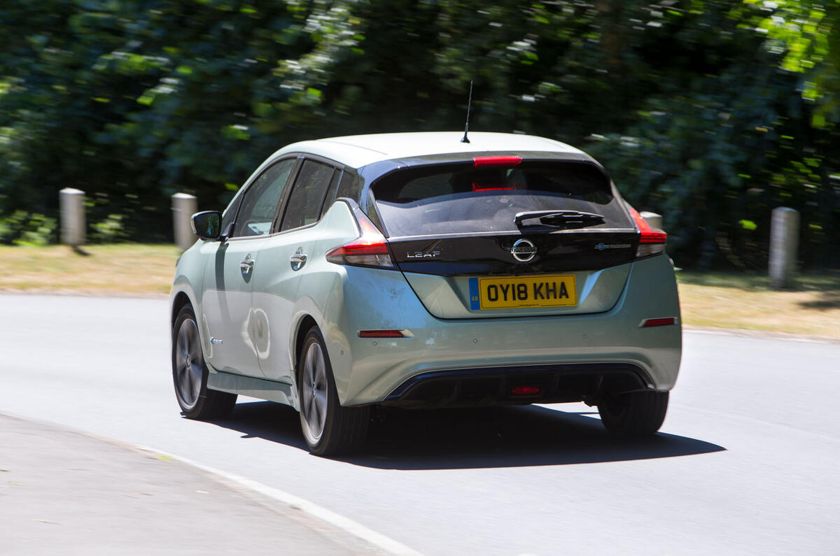 Nissan Leaf 2nd generation (2018) long-term review on the road rear