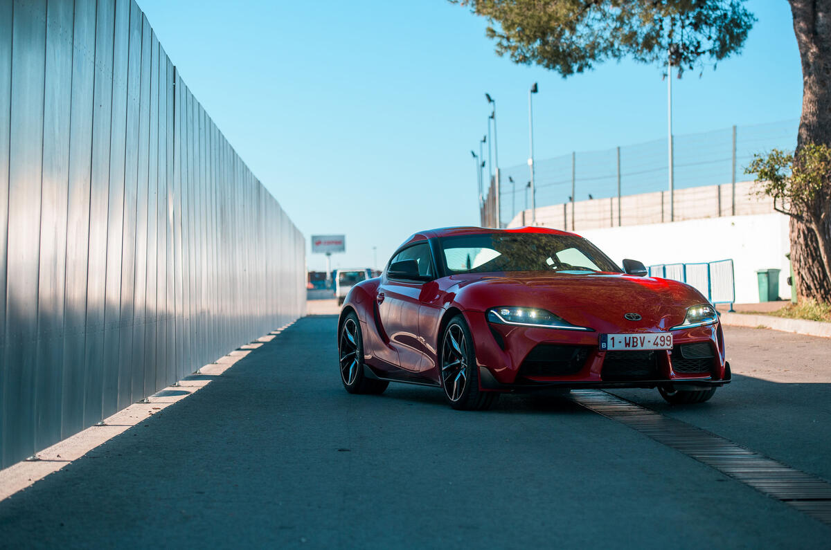 Toyota GR Supra 2019 first drive review - track static front