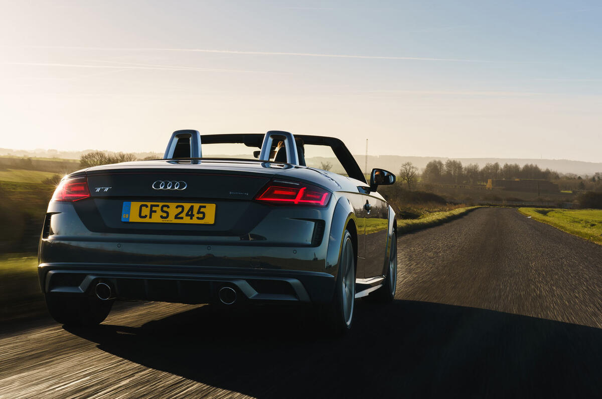 Audi TT Roadster 2019 UK first drive review - on the road rear