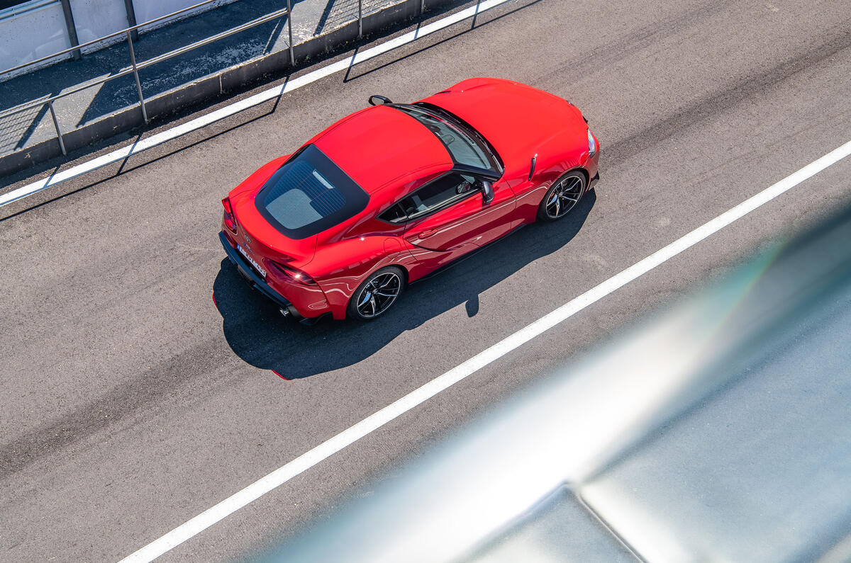 Toyota GR Supra 2019 first drive review - track static roof