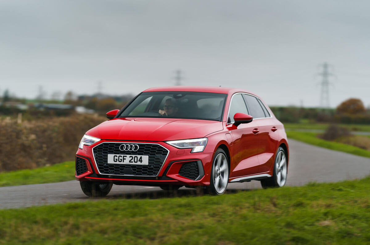 Audi A3 TFSIe 2020 UK first drive review - cornering front