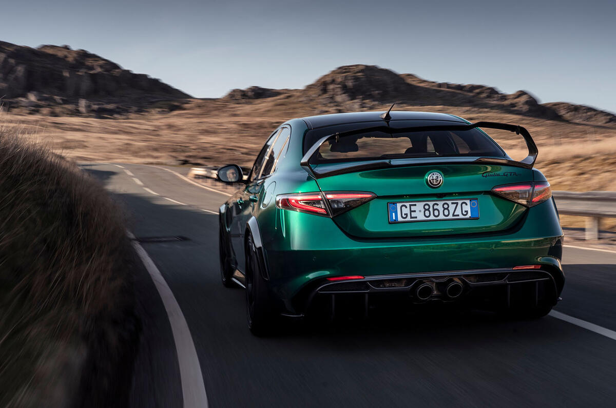 26 Alfa Romeo Giulia GTAm 2021 FD on road rear