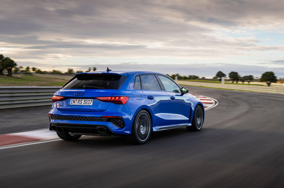 Audi RS3 Performance Edition action arrière