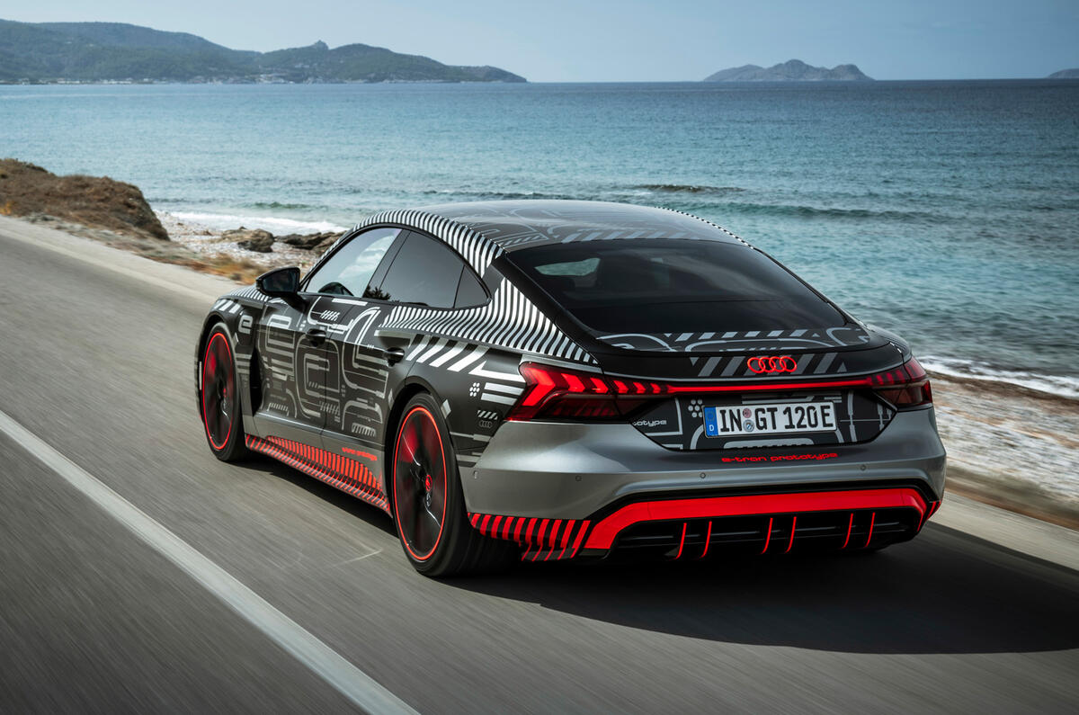 Audi RS E-tron GT 2021 prototype drive - hero rear