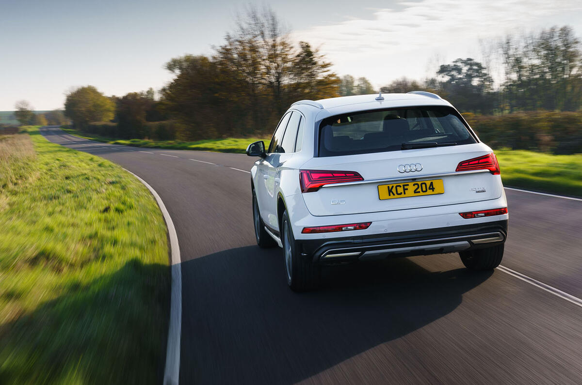 Audi Q5 40 TDI Sport 2020 UK first drive review - hero rear