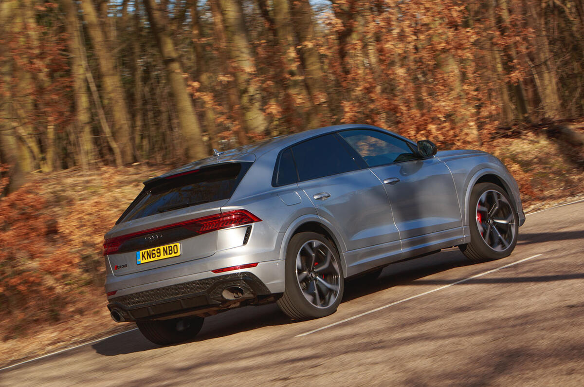 Audi RS Q8 2020 UK first drive review - hero rear