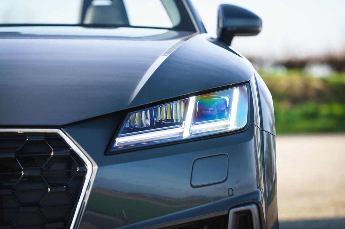 Audi TT Roadster 2019 UK first drive review - headlights