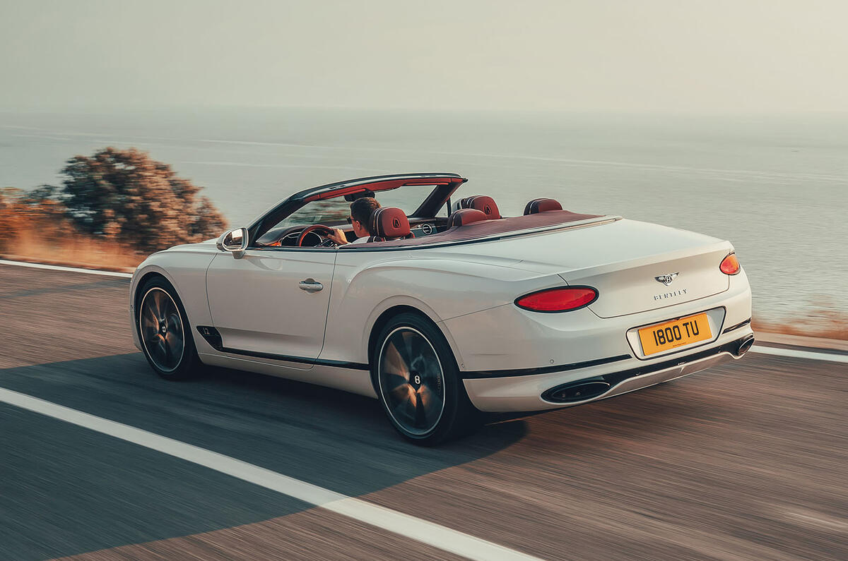 Bentley Continental GT convertible 2019 first drive review - hero rear