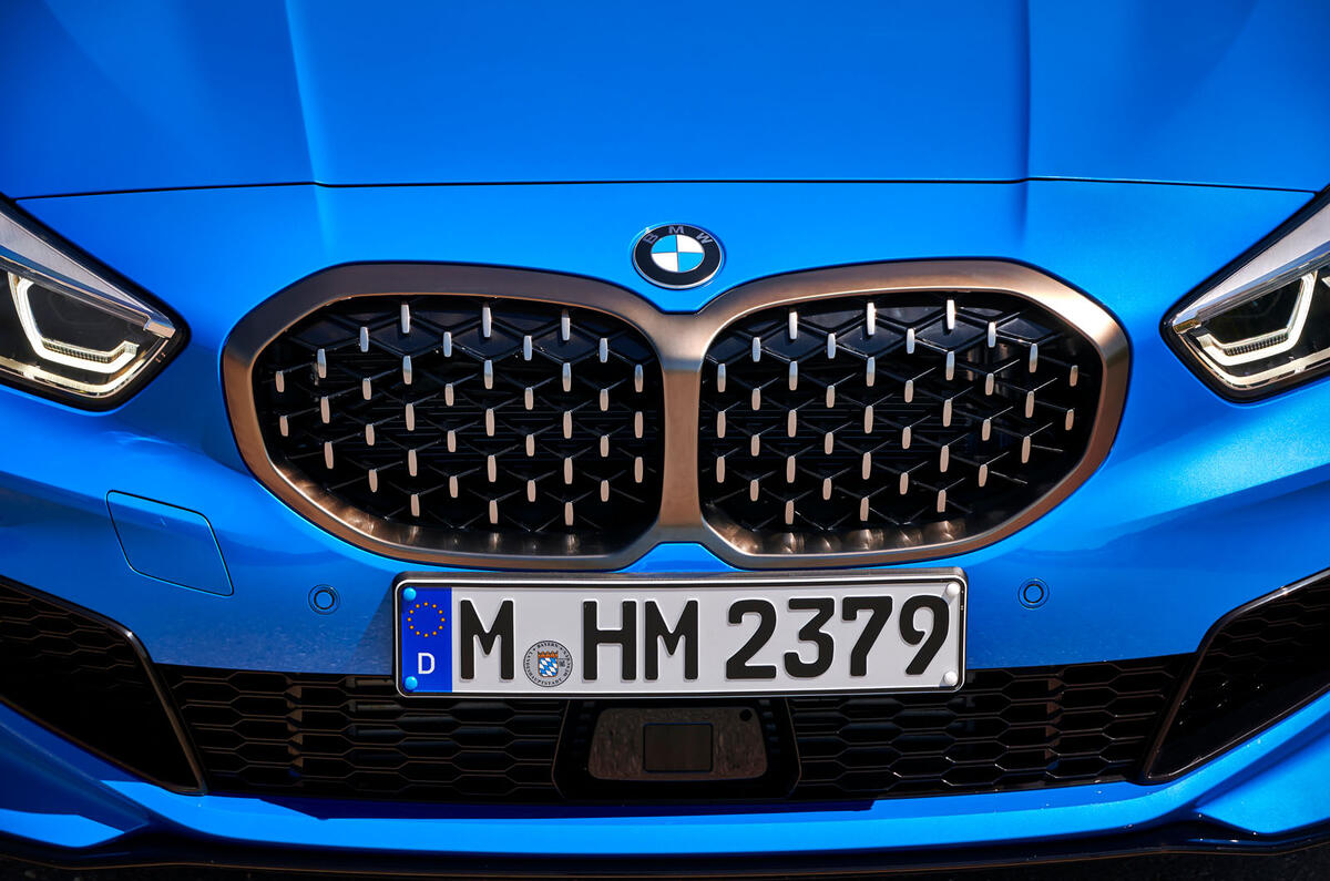 BMW 1 Series M135i 2019 first drive review - front grille