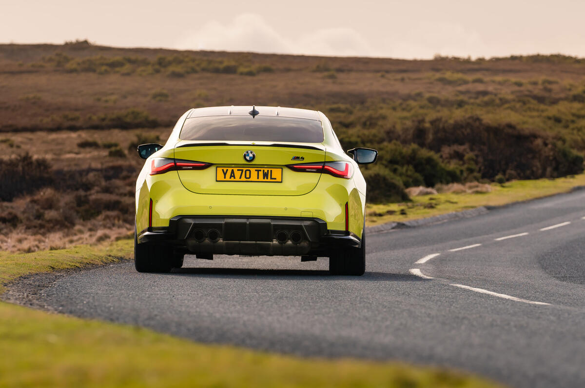 3 BMW M4 2021 UK first drive review hero rear