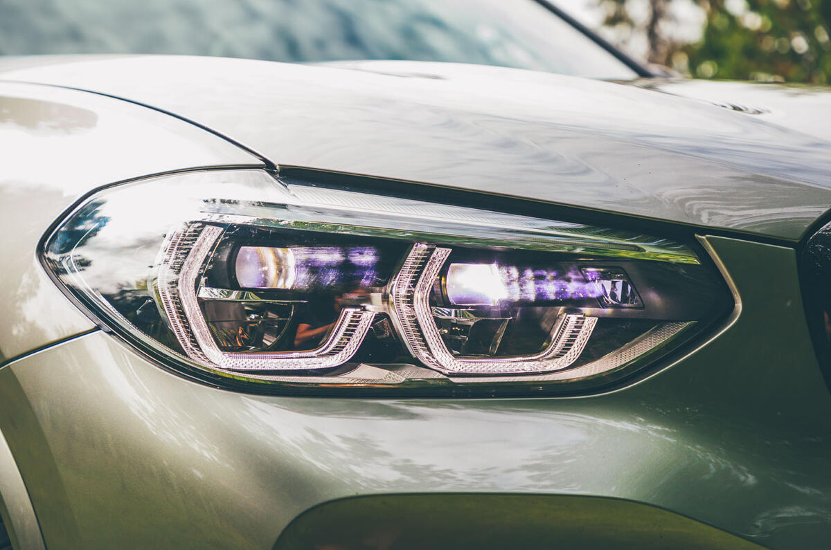 BMW X3 M Competition 2019 UK first drive review - headlights