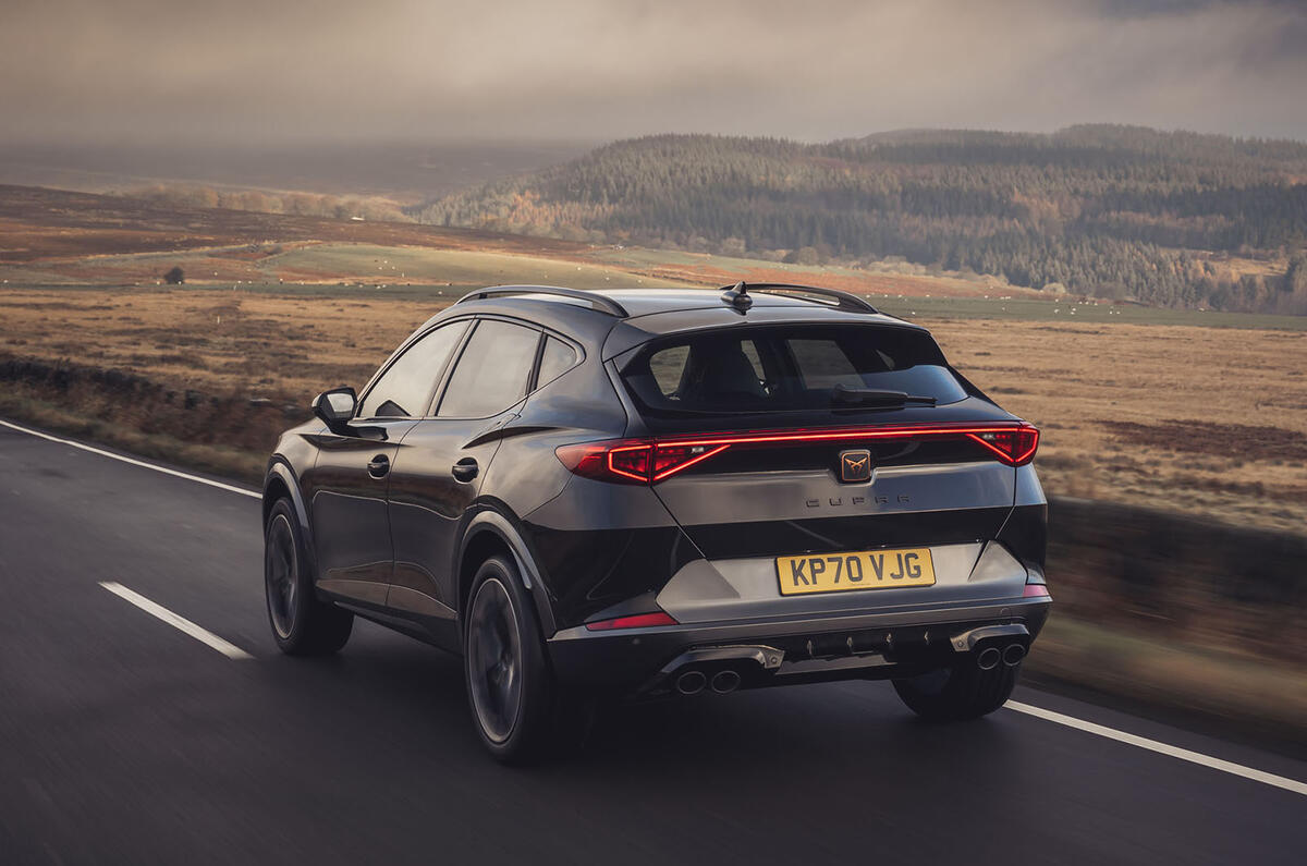 3 Cupra Formentor VZ2 2021 UK first drive hero rear