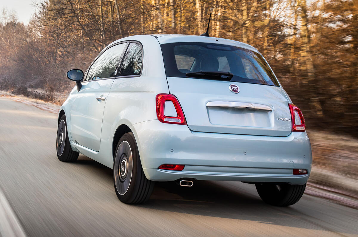 Fiat 500 Hybrid 2020 first drive review - hero rear