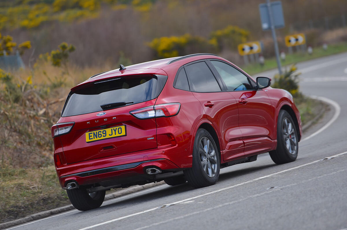 Ford Kuga ST-Line PHEV 2020 UK first drive review - hero rear
