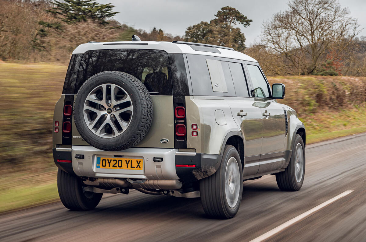 Land Rover Defender 110 2020 UK first drive review - hero rear