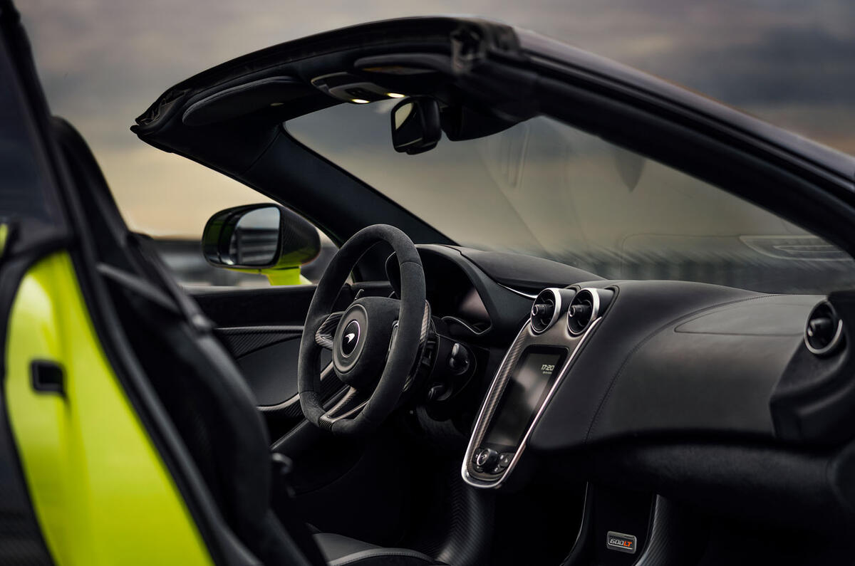 McLaren 600LT Spider 2019 first drive review - cabin