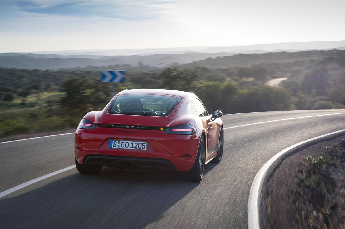 Porsche Cayman T 2019 first drive review - hero rear