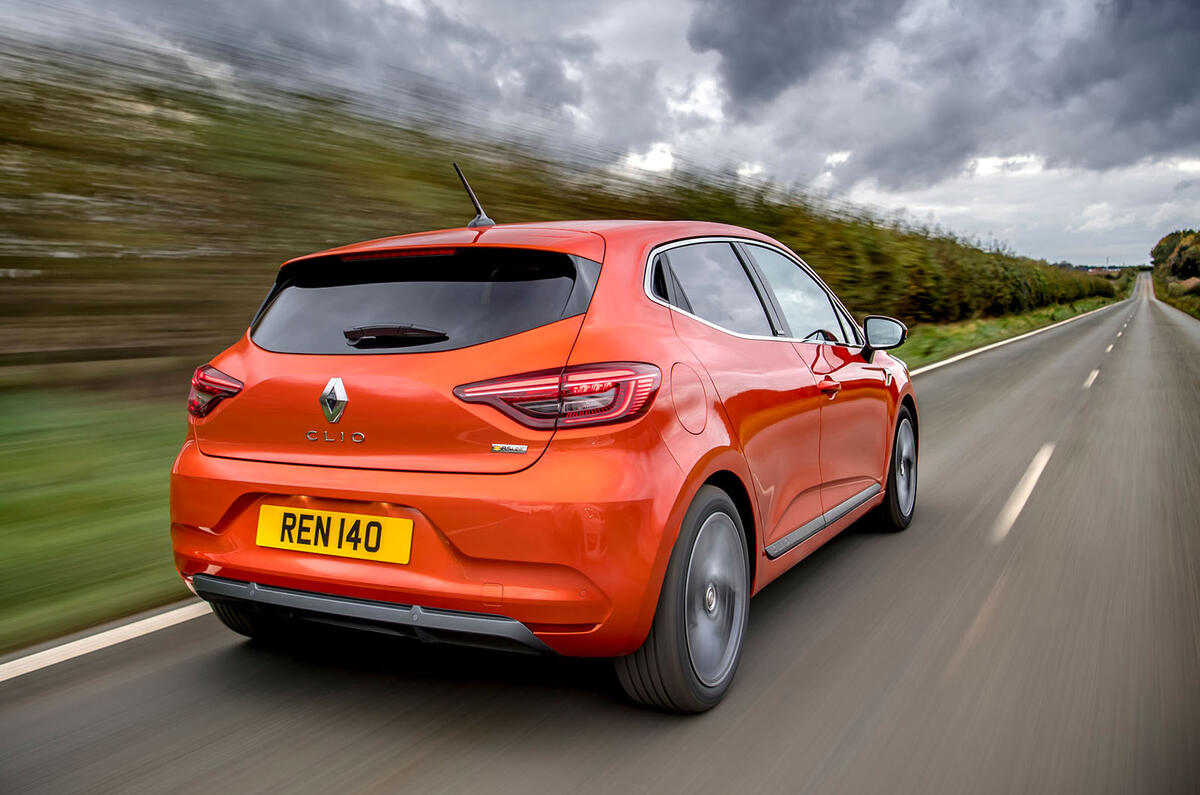 Renault Clio E-Tech hybrid 2020 UK first drive review - hero rear