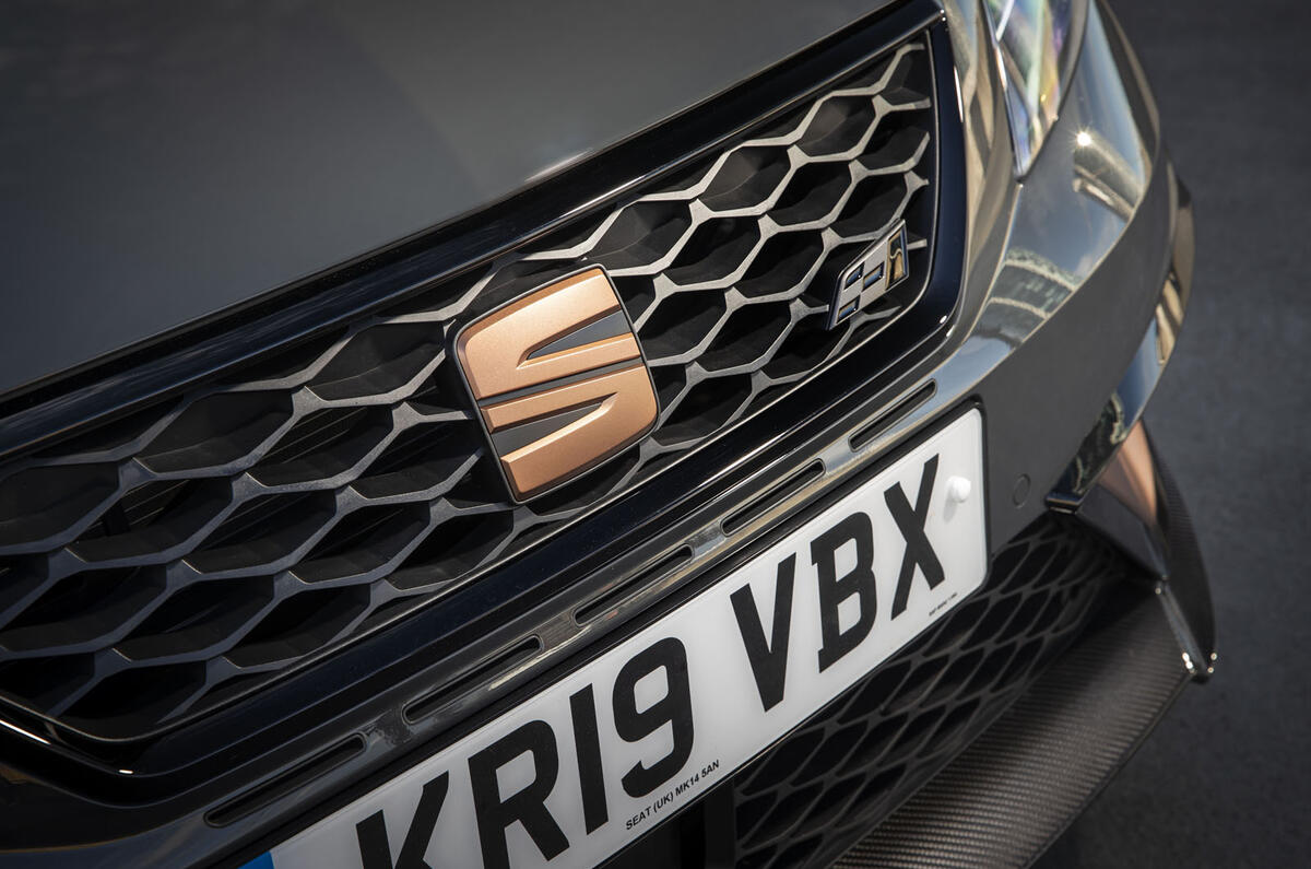 Seat Leon Cupra R ST Abt 2019 UK first drive review - bonnet badge