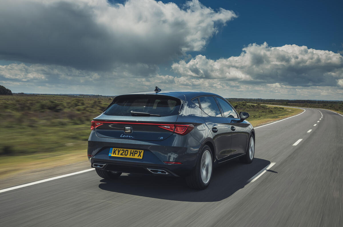 Seat Leon eHybrid FR 2020 UK first drive review - hero rear