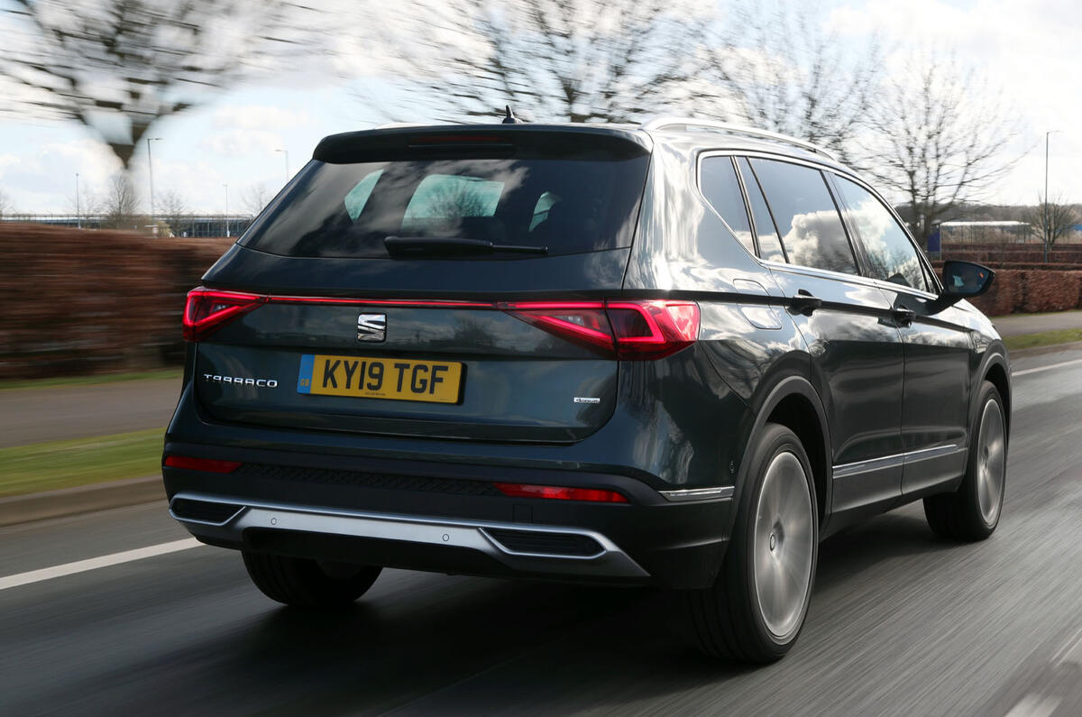 Seat Tarraco 2019 UK first drive review - hero rear