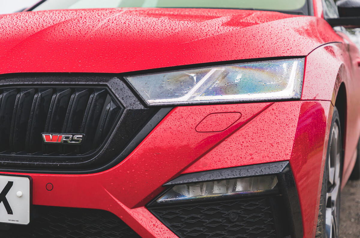 Skoda Octavia vRS iV 2020 UK First drive - nose badge