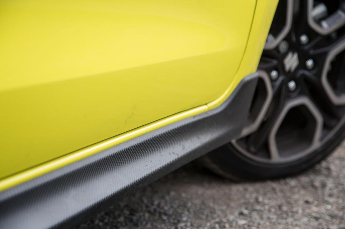 Suzuki Swift Sport 2018 long-term review side skirts