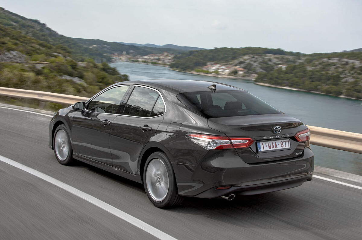 Toyota Camry 2019 European first drive review - hero rear