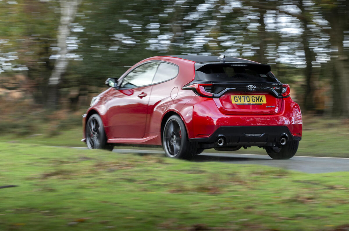 Toyota GR Yaris 2020 UK first drive review - hero rear