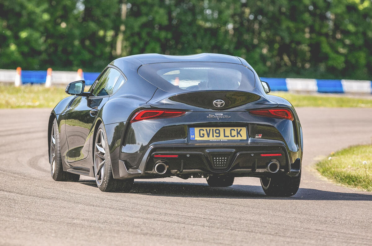 Toyota Supra 2019 UK first drive review - hero rear