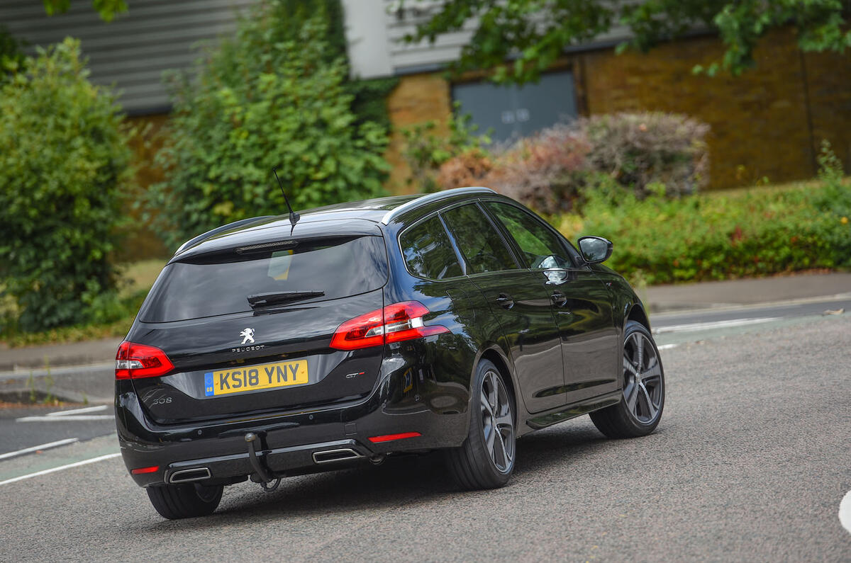 Peugeot 308 GT 2018 first drive UK review cornering rear