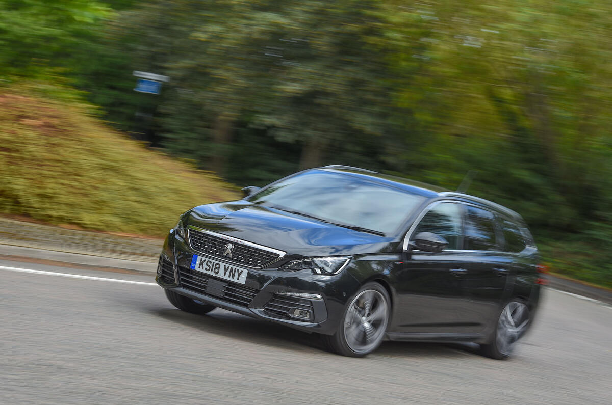 Peugeot 308 GT 2018 first drive UK review cornering front