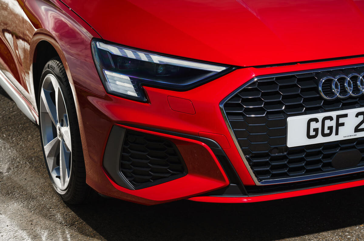 Audi A3 TFSIe 2020 UK first drive review - front bumper