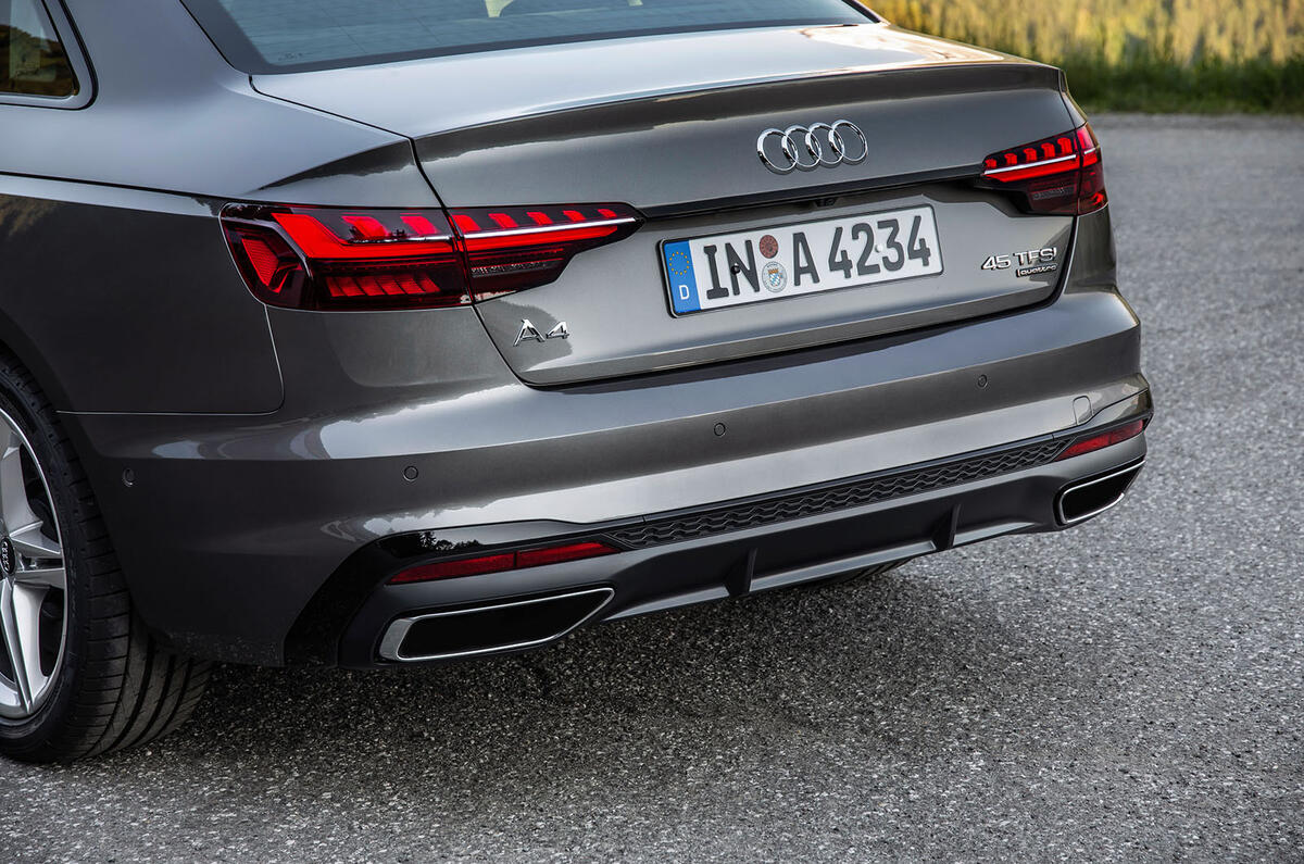 Audi A4 2019 first drive review - rear bumper