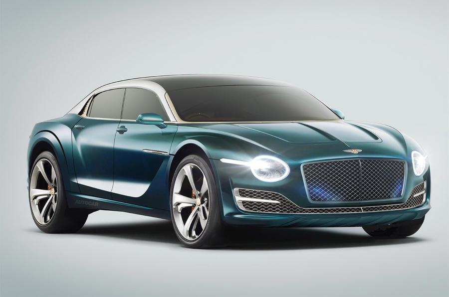 Bentley EV saloon render 2025 - static front