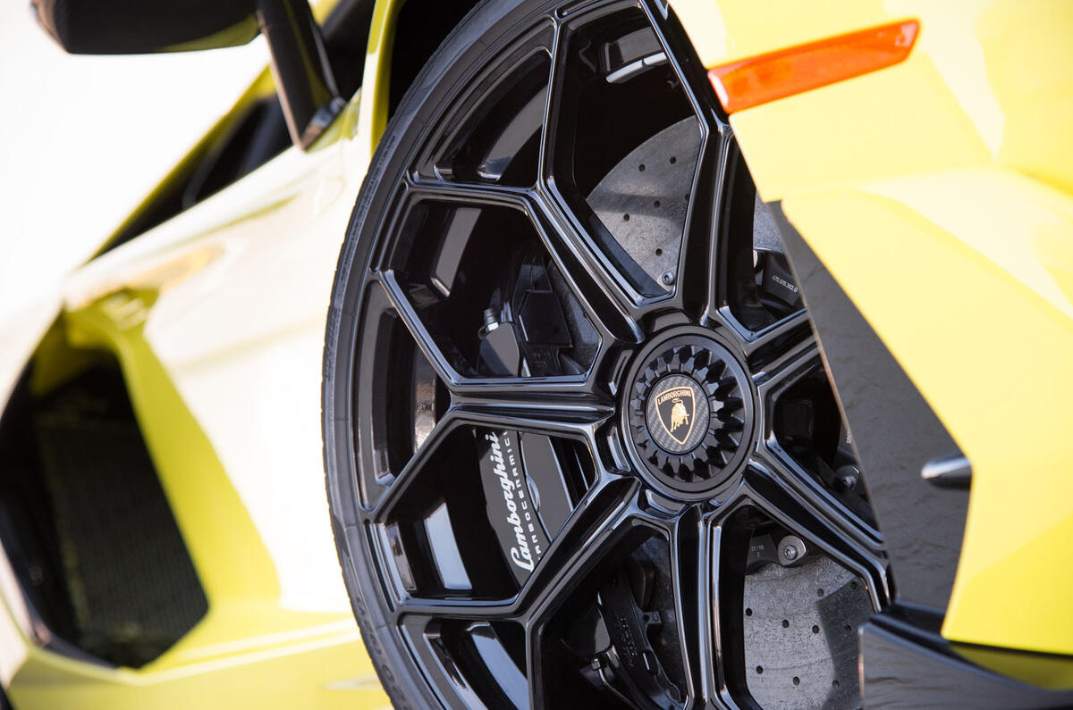 Lamborghini Aventador SVJ 2018 first drive review alloy wheels