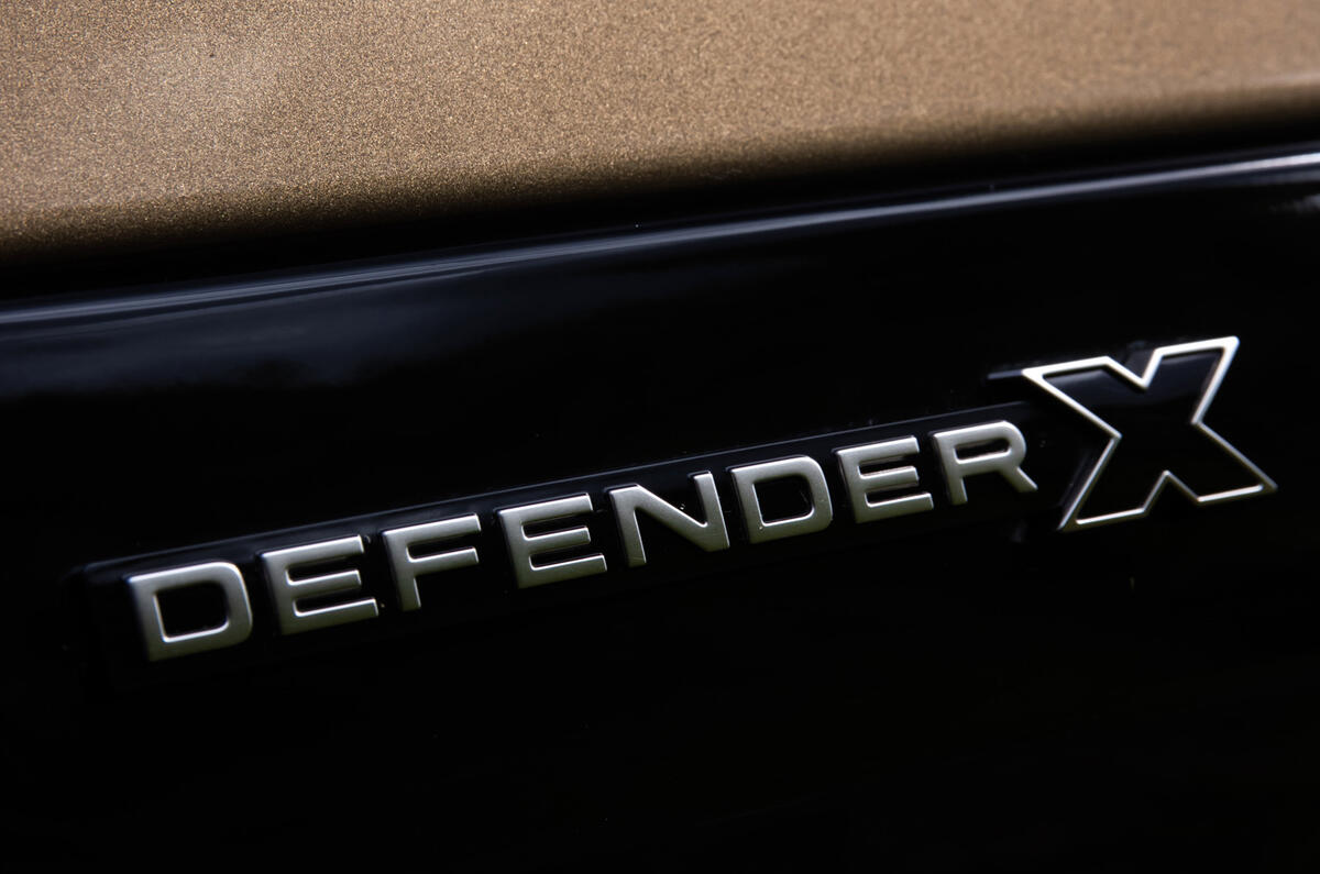 Land Rover Defender 90 P400 X 2020 UK first drive review - nose badge