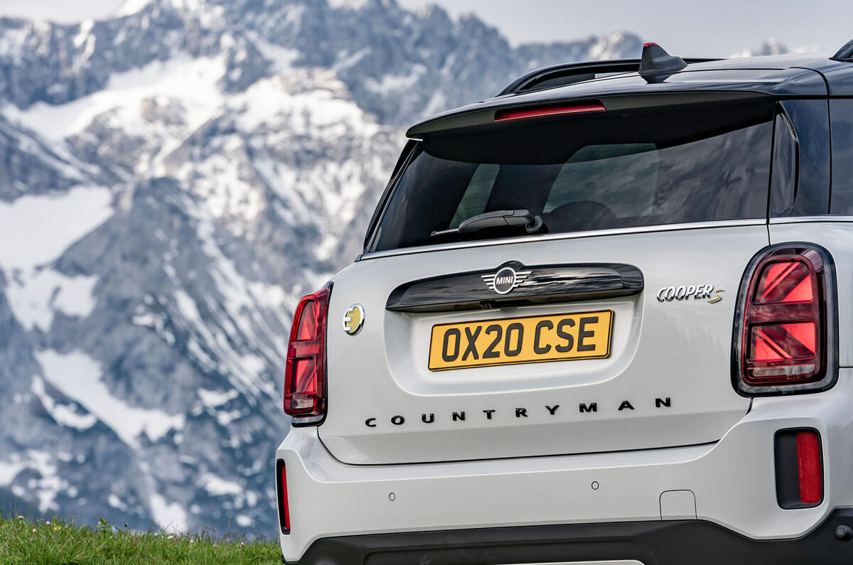 Mini Countryman Cooper S E All4 2020 first drive review - rear end