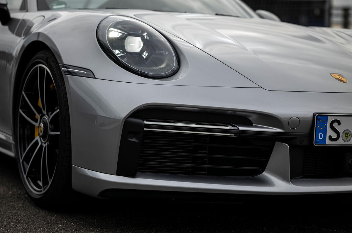Porsche 911 Turbo S 2020 first drive review - front bumper Porsche 911 Turbo S 2020 first drive review - front bumper