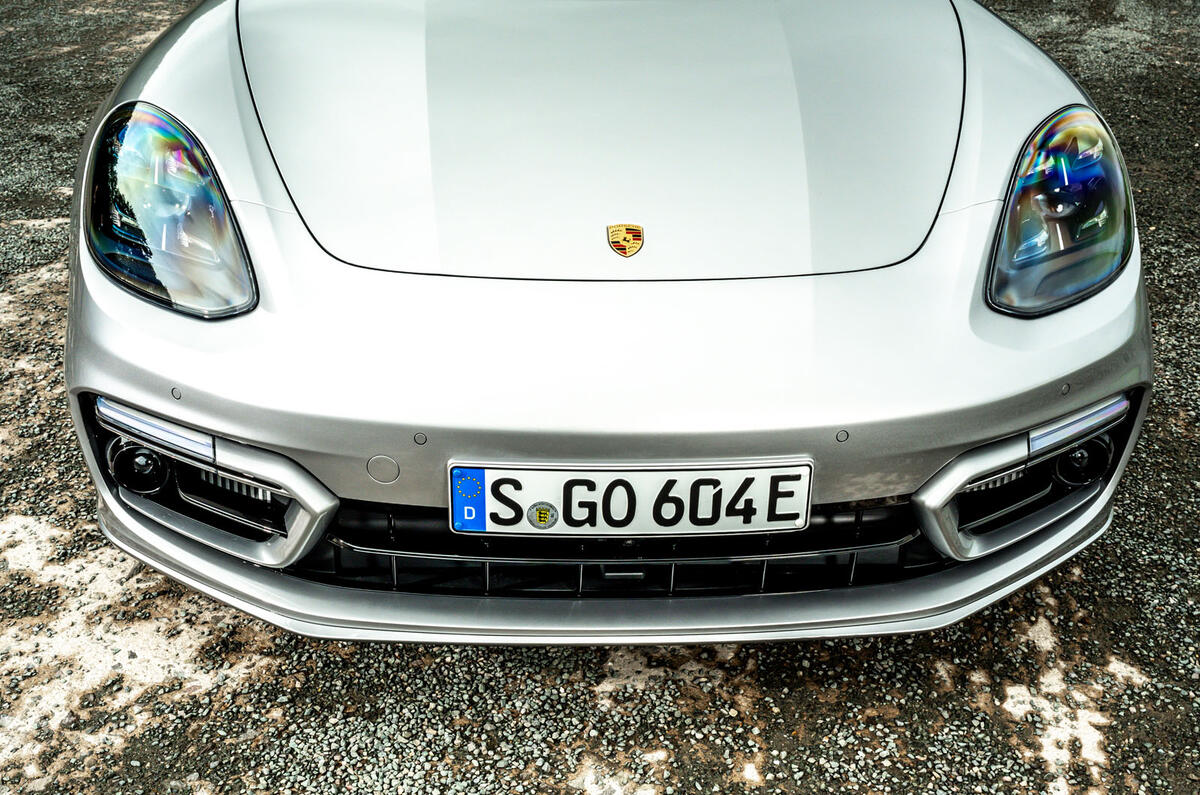 Porsche Panamera e-Hybrid 2020 UK first drive review - nose